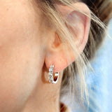 Hearts On Fire 18KW Mini Hoop Earrings