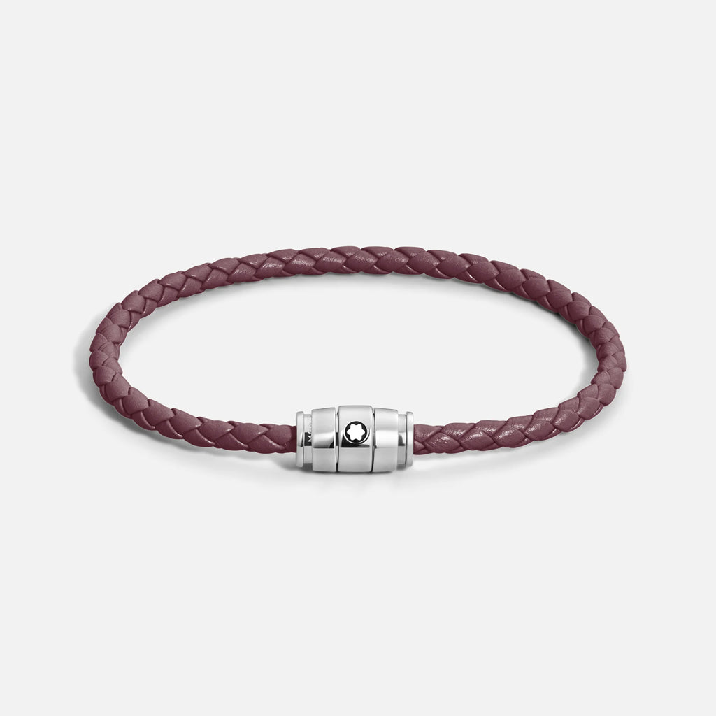 Montblanc Meisterstuck 3 Rings Cassis Leather Bracelet