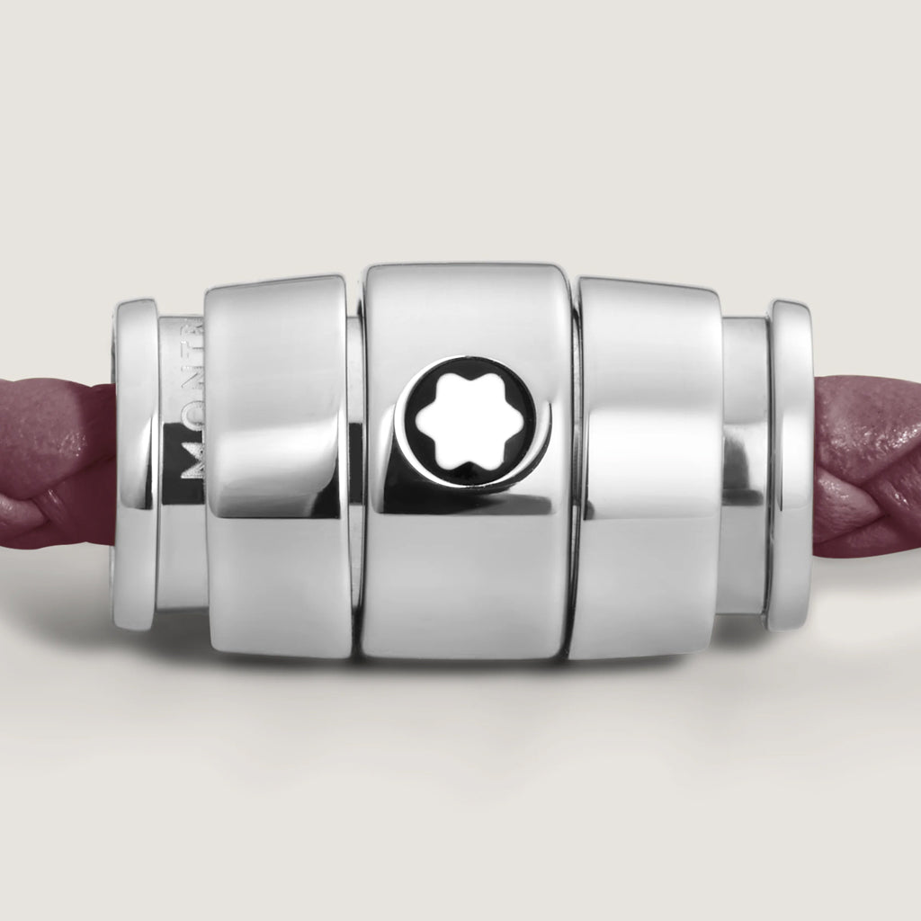 Montblanc Meisterstuck 3 Rings Cassis Leather Bracelet