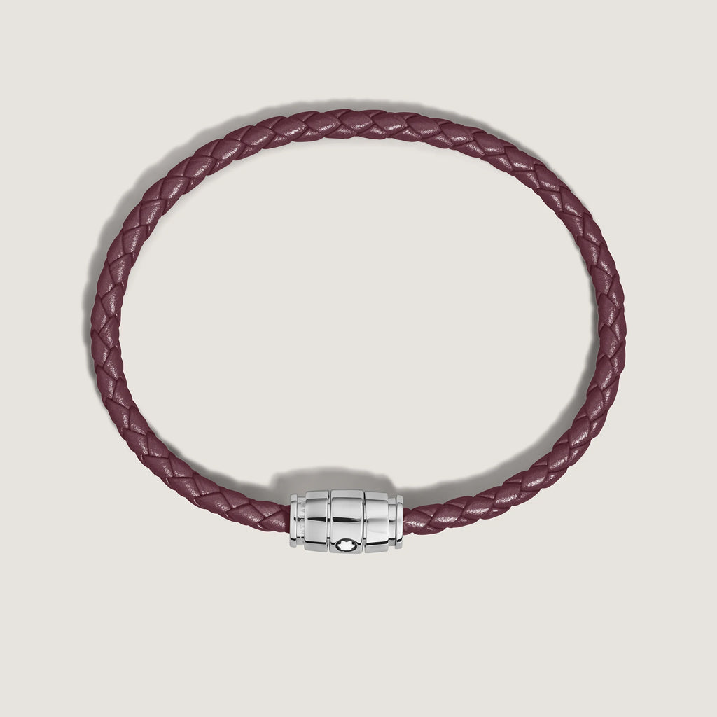 Montblanc Meisterstuck 3 Rings Cassis Leather Bracelet
