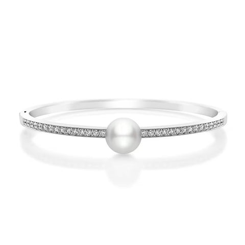Mikimoto Logo Collection Golden South Sea Cultured Pearl and Diamond Bracelet