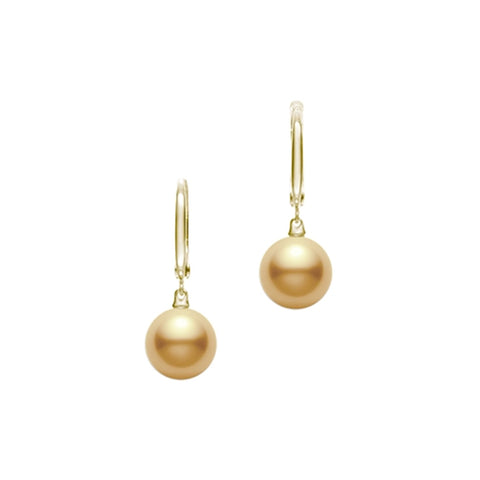 Mikimoto Golden South Sea Cultured Pearl Earrings