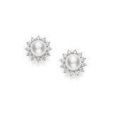 Mikimoto Classic Elegance Akoya Cultured Pearl and Diamond Earrings  Mikimoto