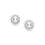 Mikimoto Classic Elegance Akoya Cultured Pearl Earrings with Diamonds  Mikimoto