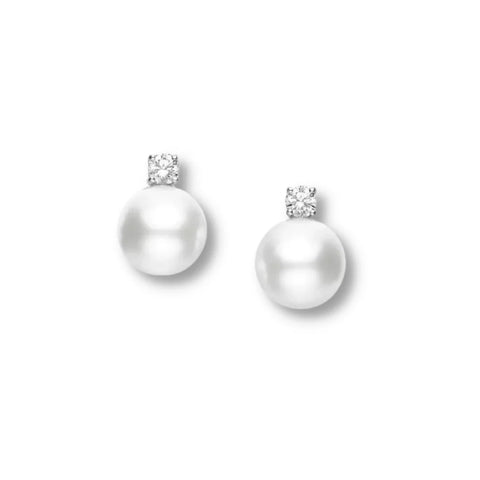 Mikimoto South Sea Pearl Diamond Earrings