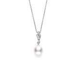 Mikimoto White South Sea Pearl Diamond Necklace  Mikimoto