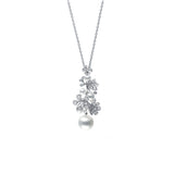 Mikimoto Bloom White South Sea and Akoya Cultured Pearl Floral Pendant in 18K White Gold  Mikimoto