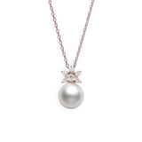 Mikimoto Akoya Cultured Pearl & Diamond Star Necklace 18K