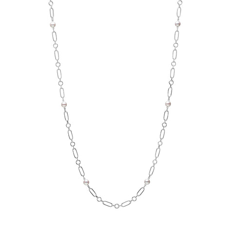 Mikimoto M Code Akoya Cultured Pearl Necklace in 18K White Gold  Mikimoto