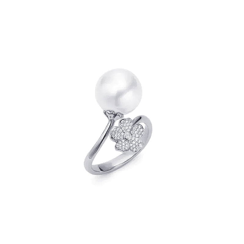 Mikimoto Cherry Blossom Akoya Cultured Pearl and Diamond Bracelet