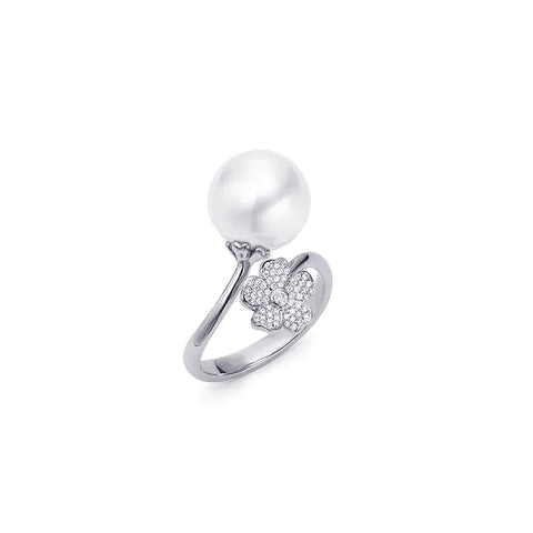 Mikimoto Cherry Blossom Ring in White Gold  Mikimoto