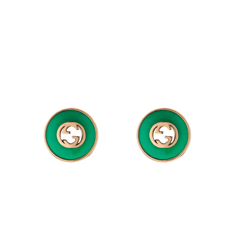 Gucci Interlocking 18K Stud Earrings  Gucci Jewelry