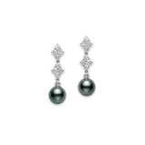 Mikimoto Black South Sea Cultured Pearl Earrings  Mikimoto