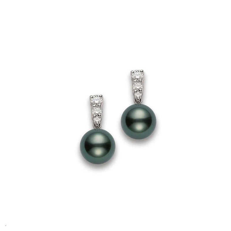 Mikimoto Black South Sea Cultured Pearl Earrings