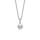 Mikimoto Morning Dew White South Sea Pearl Diamond Necklace