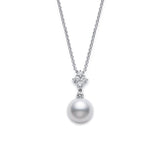 Mikimoto Classic Elegance White South Sea Pearl and Diamond Pendant  Mikimoto