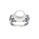 White South Sea Pearl Diamond Ring CH Collection