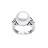 White South Sea Pearl Diamond Ring CH Collection