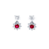 Ruby Diamond Earrings  CH Collection