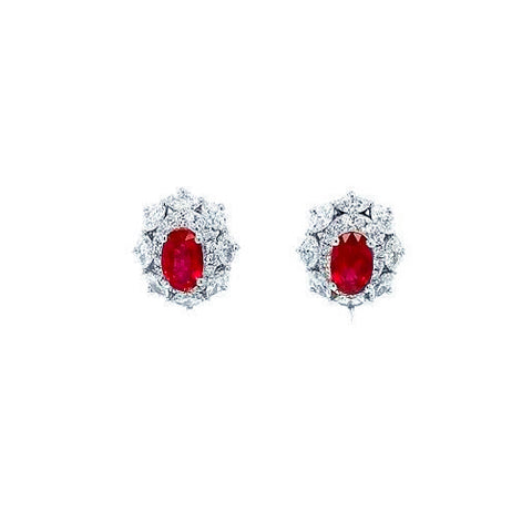 Ruby Diamond Earrings  CH Collection