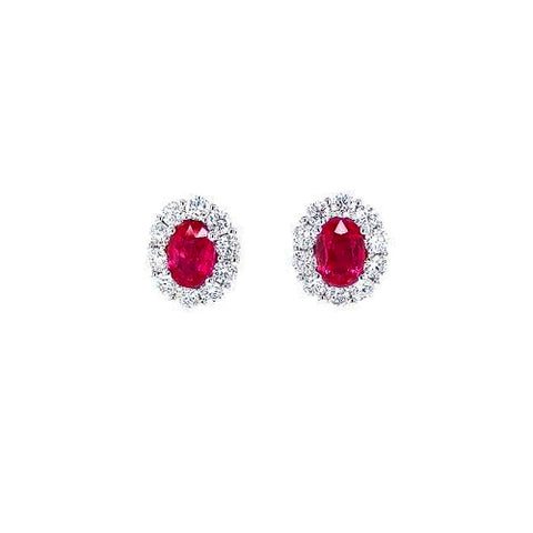 Ruby Diamond Earrings  CH Collection