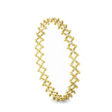 Serafino Consoli Ring Bracelet 1492 Middle 4 Points Yellow Gold White Diamonds