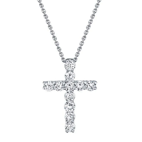 Shy Creation Kate 0.32 Ct. Diamond Cross Necklace  Shy Creation