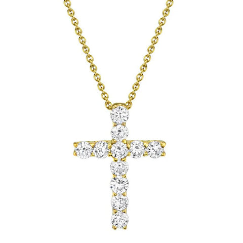 Shy Creation Kate 0.32 Ct. Diamond Cross Necklace  Shy Creation