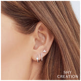 Shy Creation Kate 0.08Ct. Diamond Huggie Earring  Shy Creation