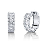 Shy Creation Kate 0.49 Ct. Diamond Baguette Huggie Earring  Shy Creation