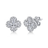 Shy Creation Adele 0.60Ct. Diamond Clover Stud Earring  Shy Creation