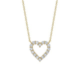 Shy Creation Kate 0.43CT Diamond Open Heart Necklace