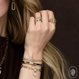 Shy Creation Kate 0.66CT Diamond Paper Clip Link Bracelet