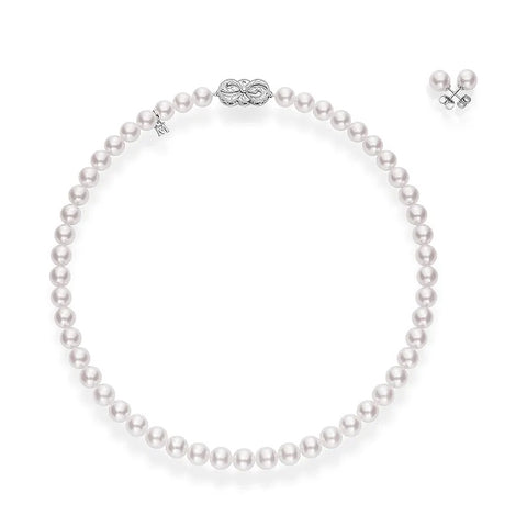 Mikimoto 18" Akoya Cultured Pearl Two-Piece Gift Set  Mikimoto