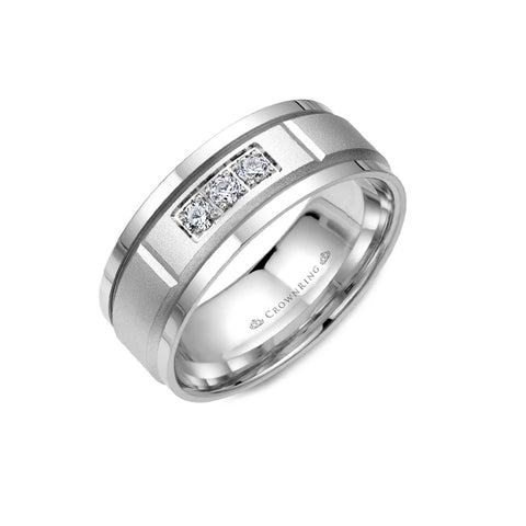 Crown Ring Wedding Band Diamond  CrownRing