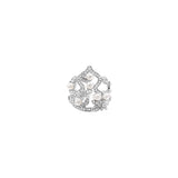 Qeelin Wulu Garden ring in 18K white gold set with Akoya pearls and diamonds