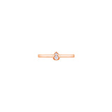 Qeelin Wulu mini solitaire ring in 18K rose gold set with diamonds