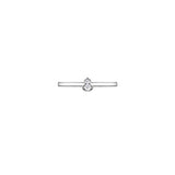 Qeelin Wulu mini solitaire ring in 18K white gold set with diamonds