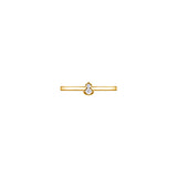 Qeelin Wulu mini solitaire ring in 18K yellow gold set with diamonds