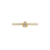 Qeelin Wulu mini solitaire ring in 18K yellow gold set with diamonds