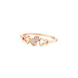 Qeelin Wulu petite ring in 18K rose gold set with diamonds