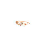 Qeelin WuluWulu petite ring in 18K rose gold set with diamonds