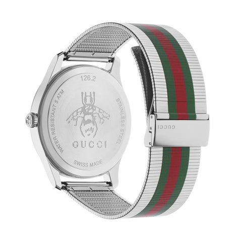 Gucci G-Timeless Quartz Silver Dial Watch - YA126284 Gucci Timepieces