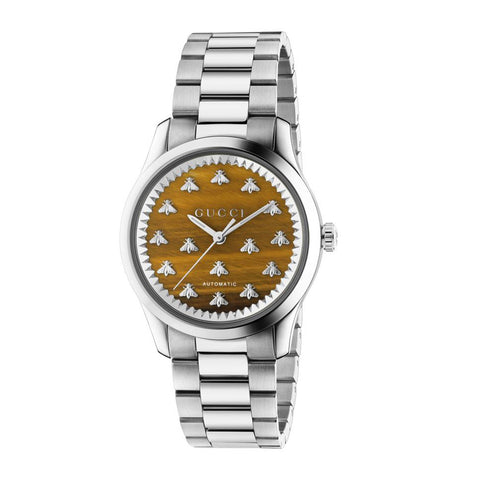 Gucci G-Timeless Tiger Eye Stone Dial with Bee - YA1264177 Gucci Timepieces