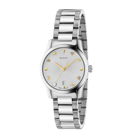 Gucci G-Timeless Stainless Steel Silver Dial - YA126572 Gucci Timepieces