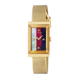 Gucci G-Frame Quartz White, Red and Navy Mother of Pearl Dial - YA147410 Gucci Timepieces