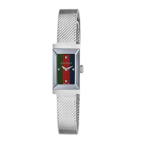 Gucci G-rame Quartz Green, Red and Blue Dial Watch - YA147510 Gucci Timepieces