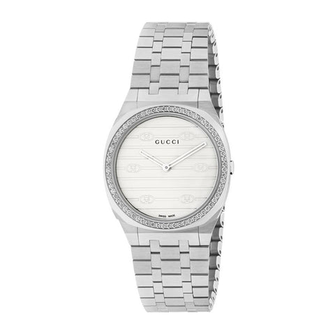 Gucci 25H Diamond Bezel - YA163503 Gucci Timepieces