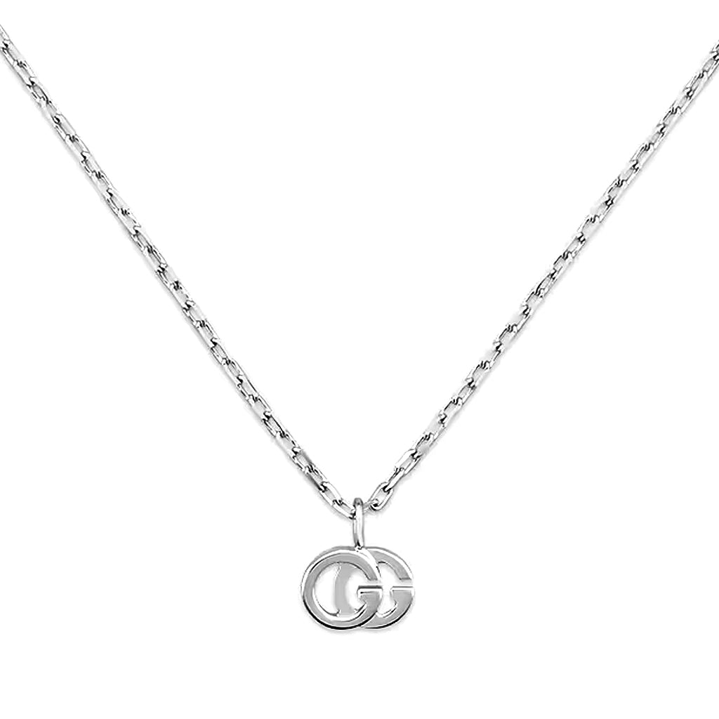 Gucci GG Running 18K Necklace in White Gold
