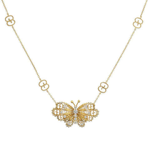 Gucci Le Marché des Merveilles Butterfly Necklace  Gucci Jewelry